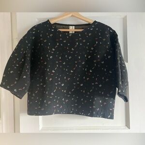 Eve Gravel boxy cropped top